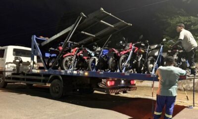 Motos são apreendidas durante ação da Polícia Militar em bairros de Paulo Afonso - Ozildo Alves
