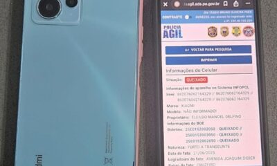 Polícia Militar encontra celular roubado durante abordagem em Petrolândia.
