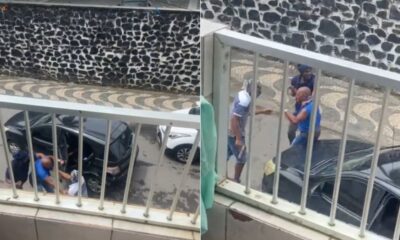 Homem é agredido durante tentativa de sequestro em Itapuã; suspeitos são detidos pela polícia.